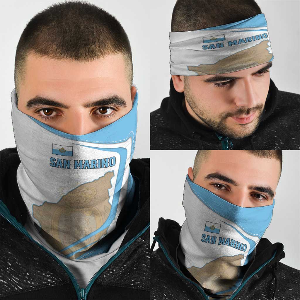 San Marino Neck Gaiter with Shield Crest and Stitch Panel TS04