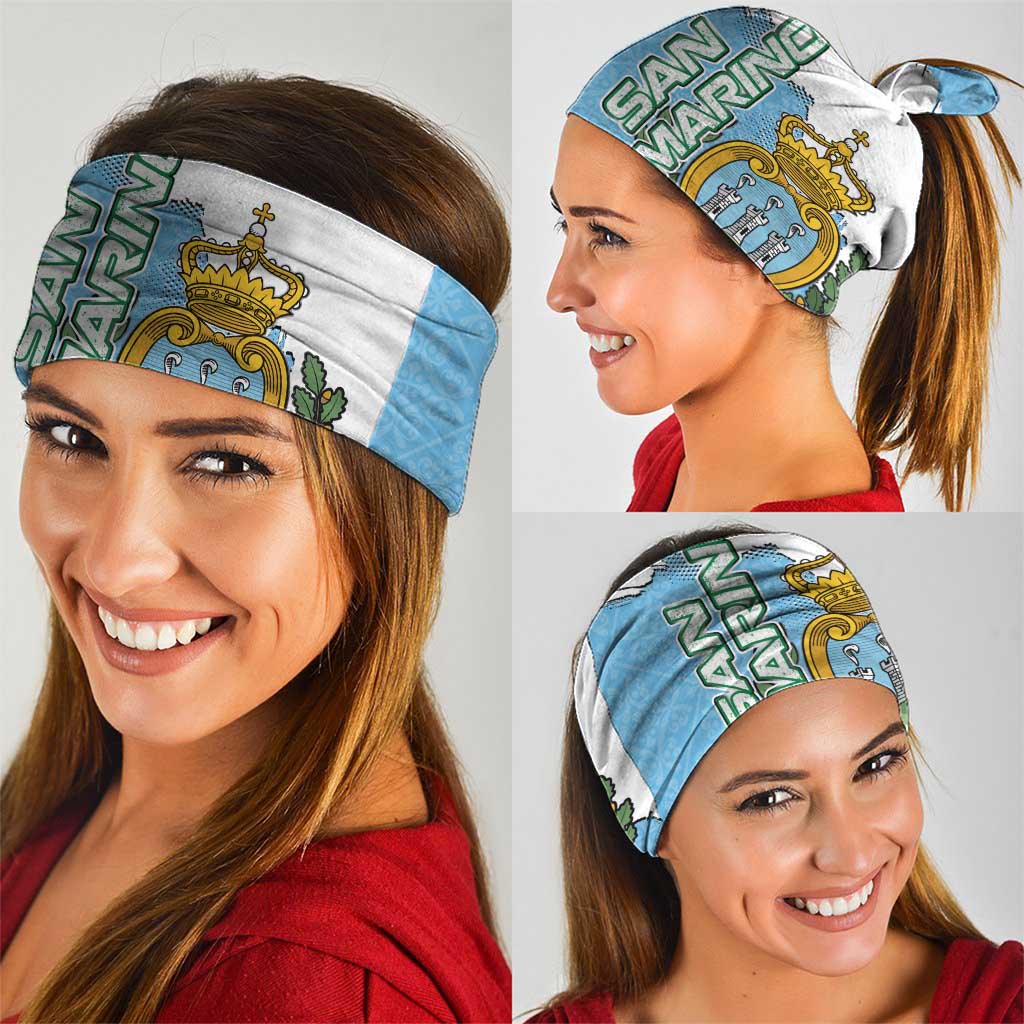 San Marino Neck Gaiter with Map Outline and Crest Overlay TS04