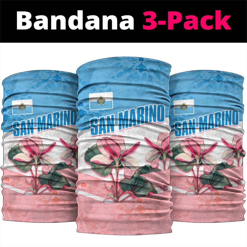 San Marino Neck Gaiter with Pink Flower and Watercolor Gradient TS04