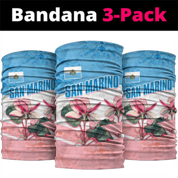 San Marino Neck Gaiter with Pink Flower and Watercolor Gradient TS04