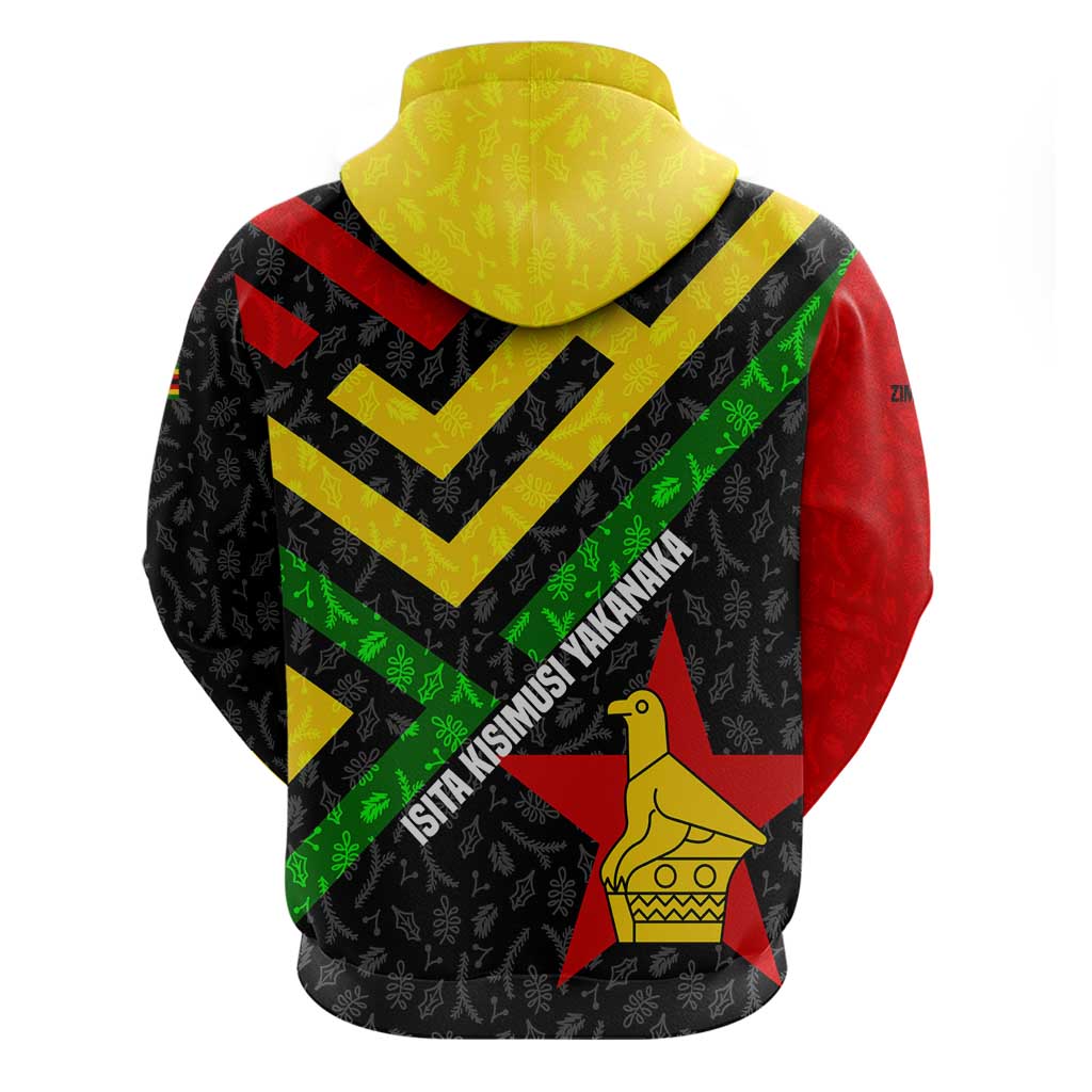 Zimbabwe Christmas Hoodie with Flag Colors Xmas Tree and Holiday TS04