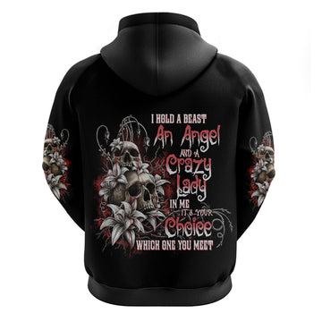 I Hold A Beast An Angel And A Crazy Lady In Me Hoodie TS04