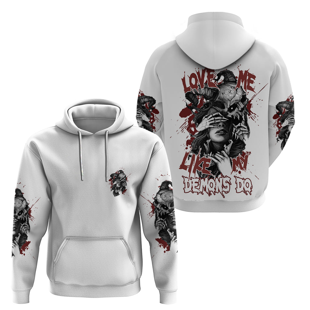Love Me Like My Demons Do Skull Hoodie TS04