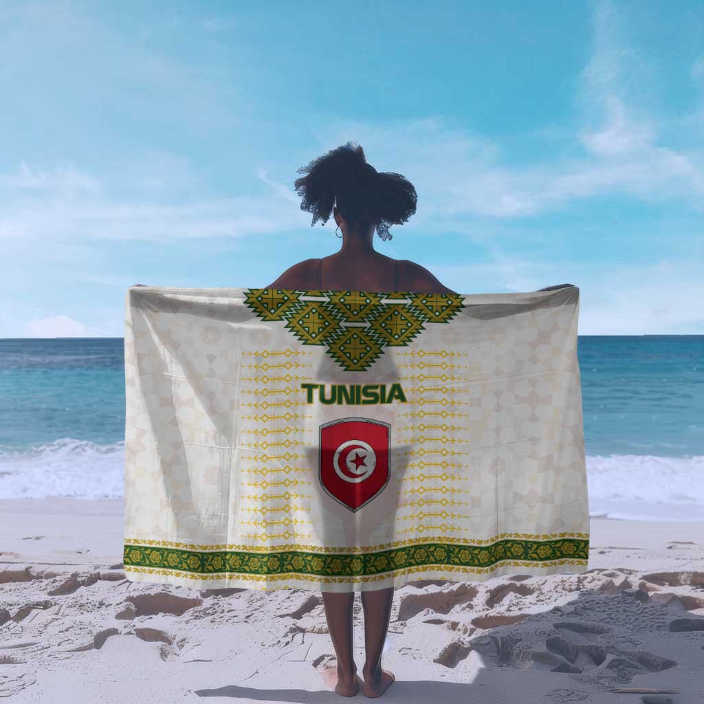 Tunisia Flag Sarong with National Crest and Emblem TS04