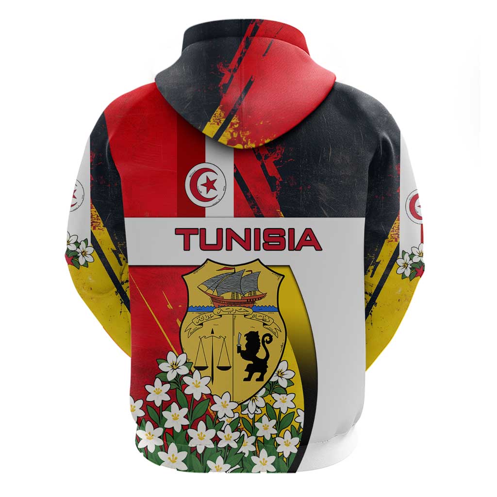Tunisia Hoodie with Camel, Jasmine Flowers, and National Flag Design TS04