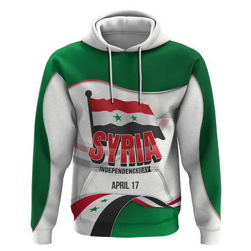 Syria Independence Day Hoodie with National Flag and Emblem TS04
