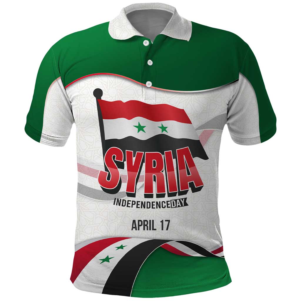 Syria Independence Day Polo Shirt with National Flag and Emblem TS04