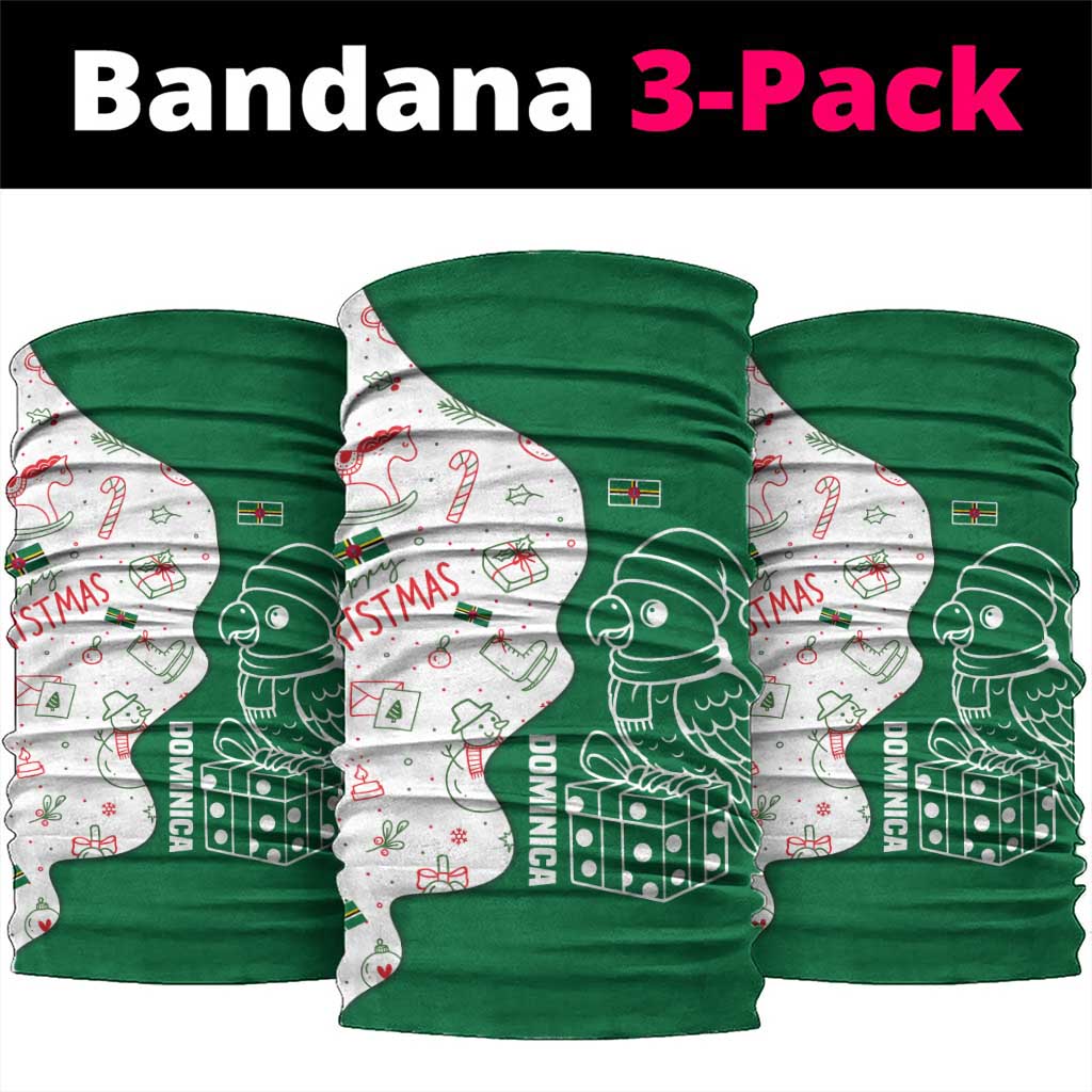 Dominica Christmas Neck Gaiter with Parrot Gift Box and Festive Pattern Design TS04