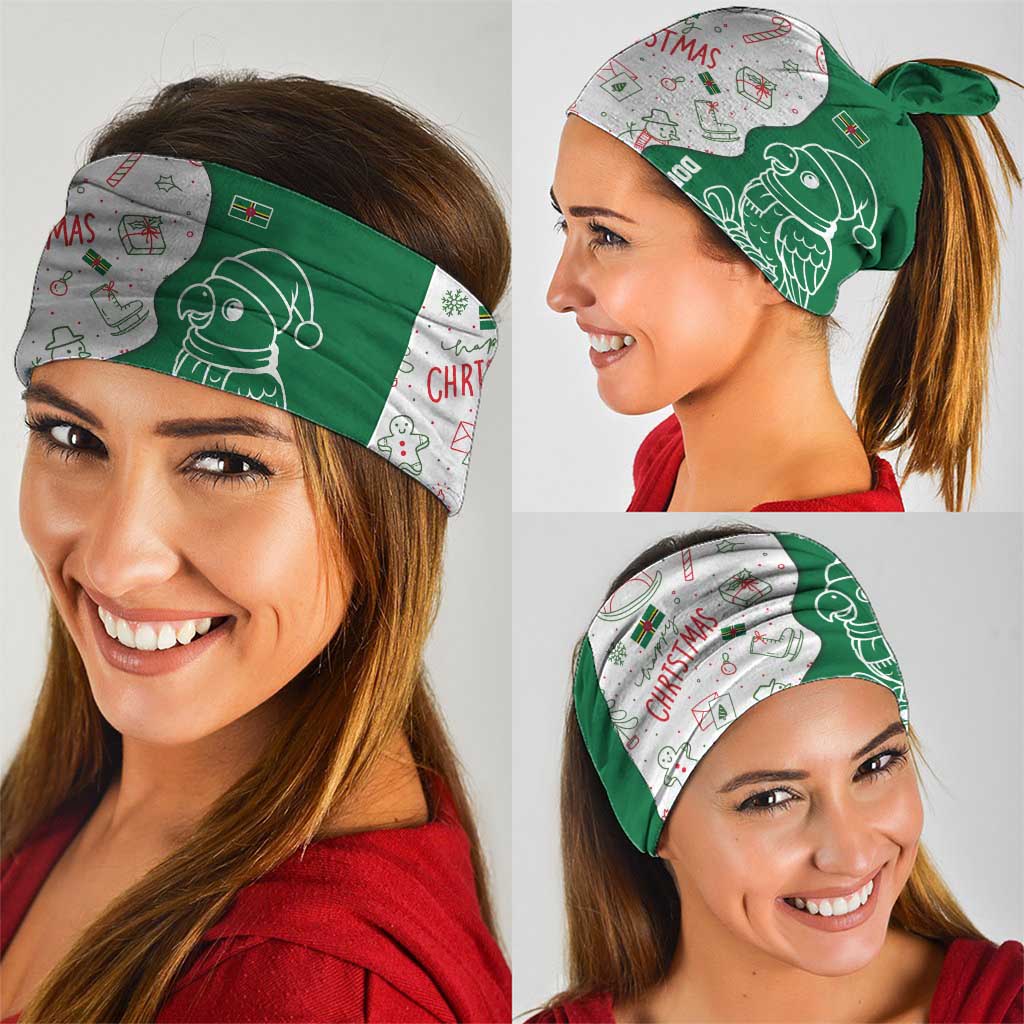 Dominica Christmas Neck Gaiter with Parrot Gift Box and Festive Pattern Design TS04