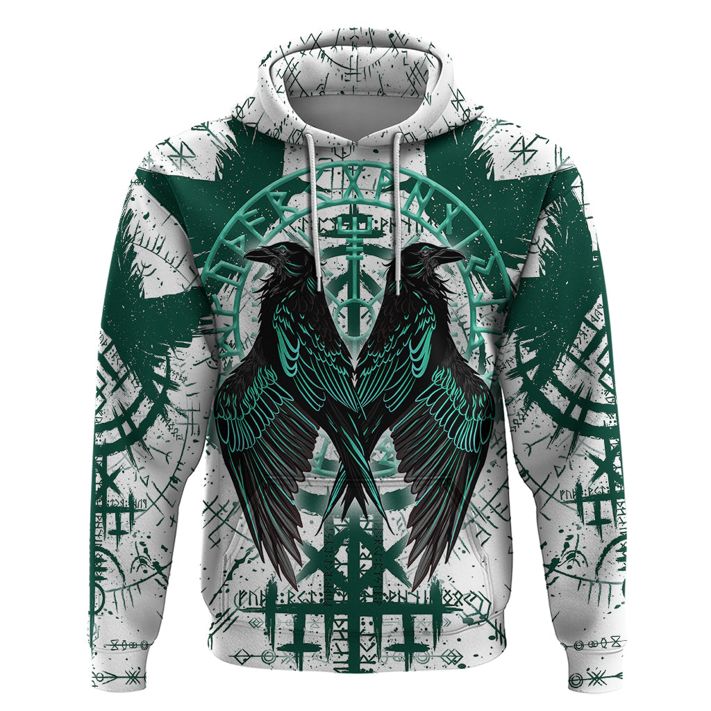 Winged Wisdom Of Viking Hoodie Hugin, Munin, and the Vegvisir TS04