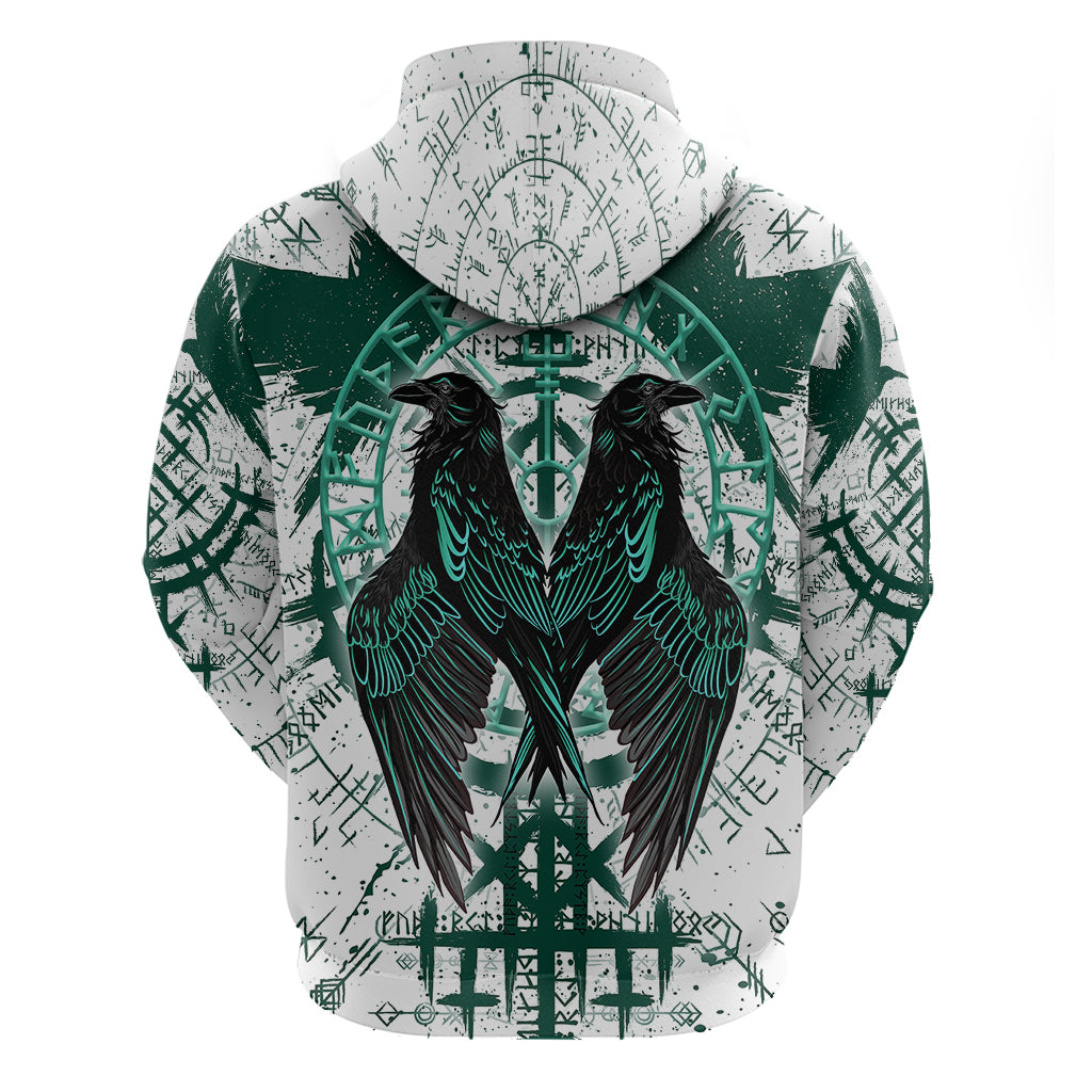 Winged Wisdom Of Viking Hoodie Hugin, Munin, and the Vegvisir TS04