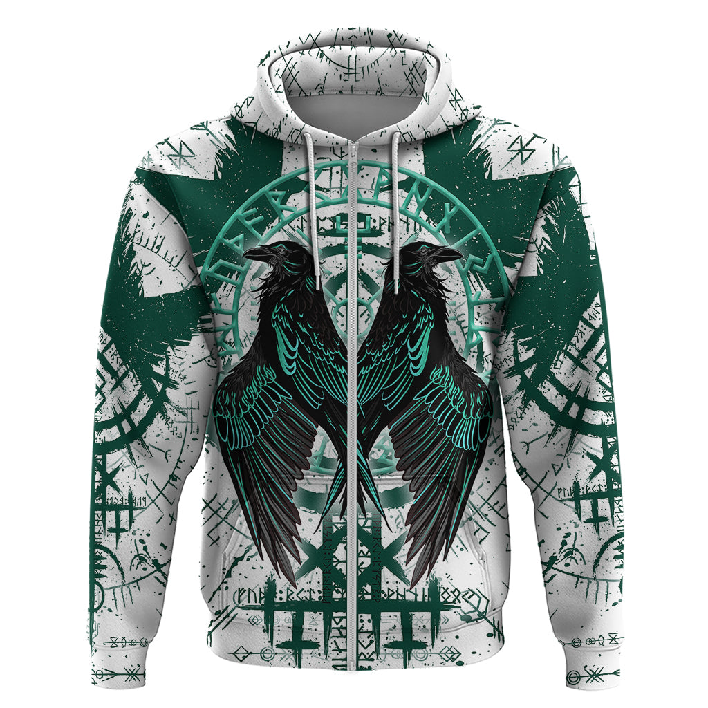 Winged Wisdom Of Viking Hoodie Hugin, Munin, and the Vegvisir TS04