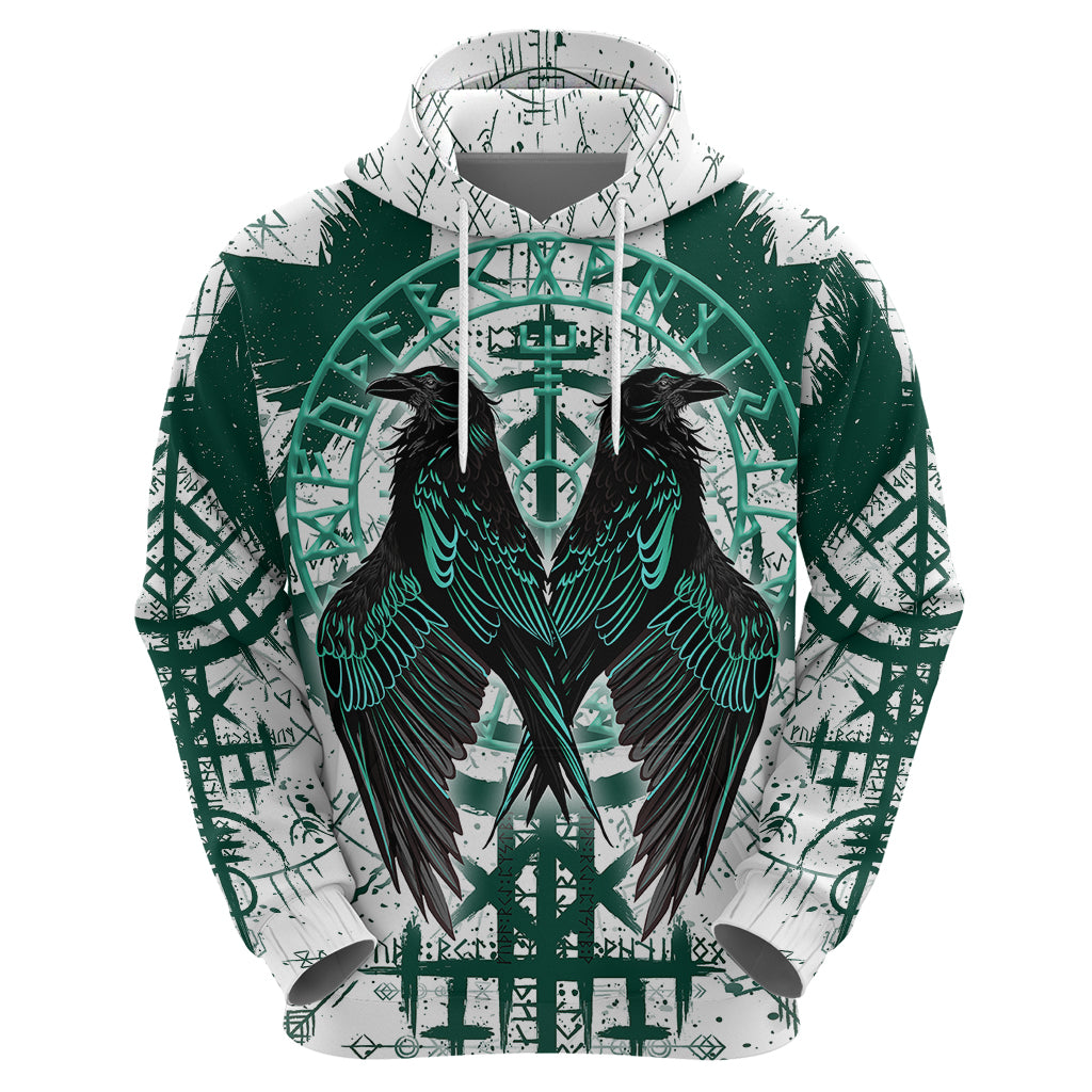 Winged Wisdom Of Viking Hoodie Hugin, Munin, and the Vegvisir TS04
