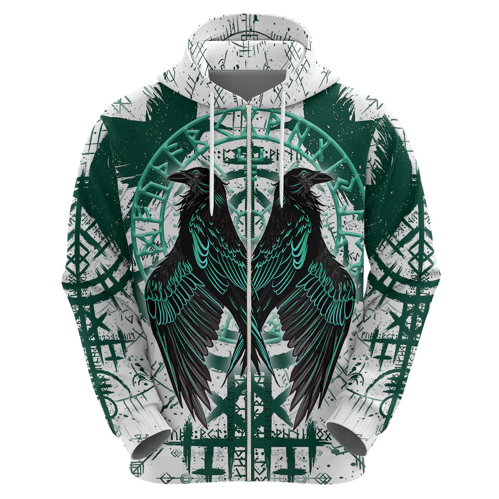Winged Wisdom Of Viking Hoodie Hugin, Munin, and the Vegvisir TS04