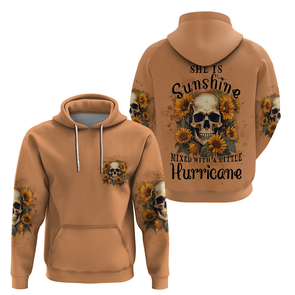 She Is Sunshine Sunflower Skull Hoodie TS04