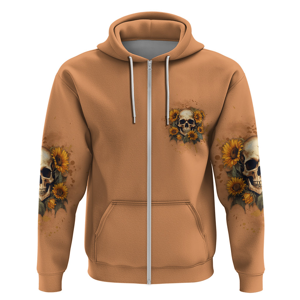 She Is Sunshine Sunflower Skull Hoodie TS04