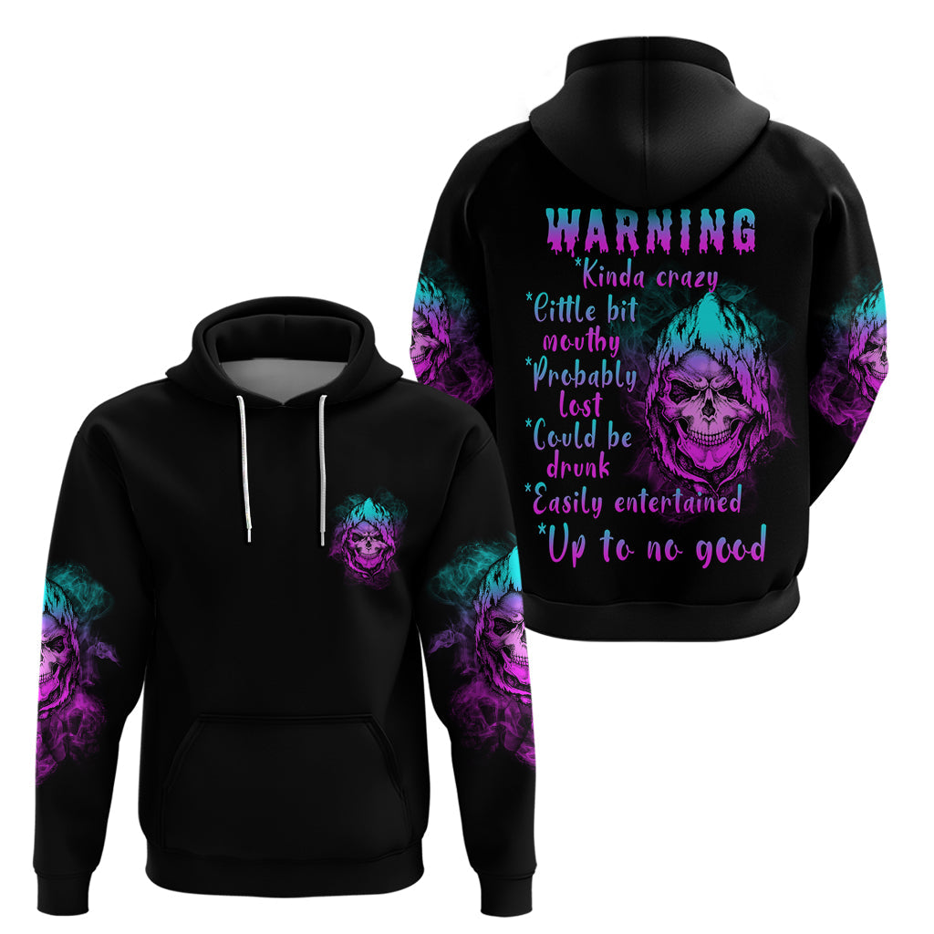 Warning Kinda Crazy Skull Hoodie TS04