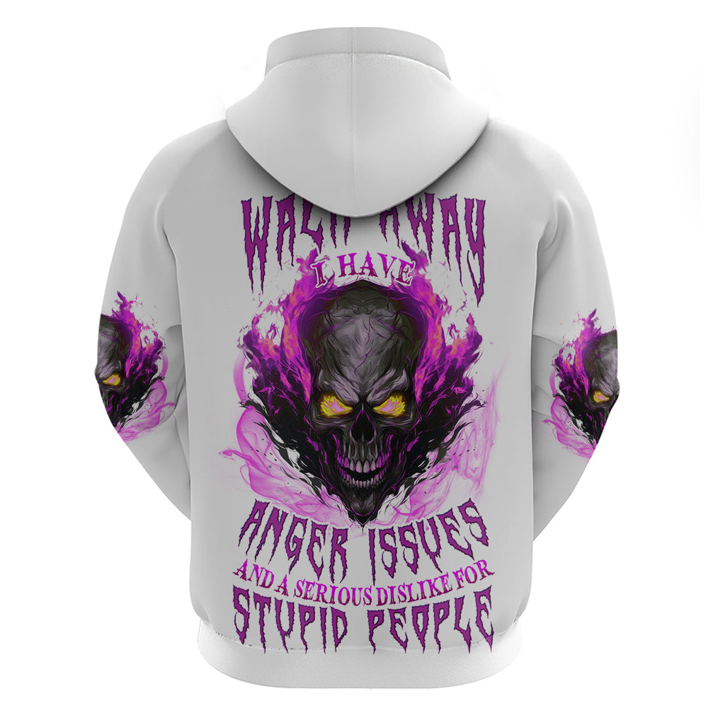 Walk Away Fire Eyes Skull Hoodie TS04