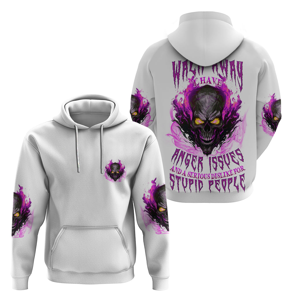 Walk Away Fire Eyes Skull Hoodie TS04