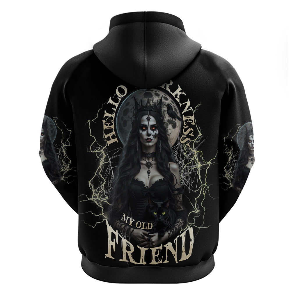 Hello Darkness My Old Friend Halloween Witch Hoodie TS04