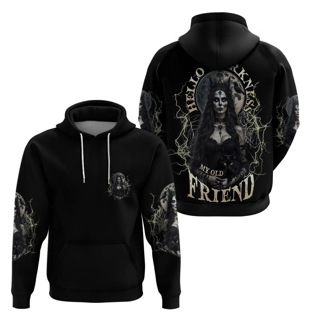 Hello Darkness My Old Friend Halloween Witch Hoodie TS04