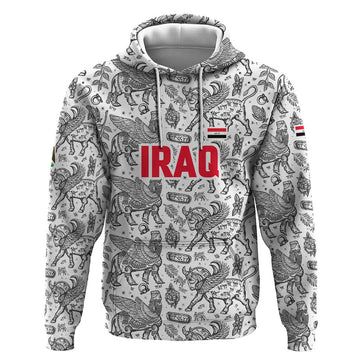 Iraq Ancient Mesopotamian Lamassu Hoodie with Mythical Motif Design TS04