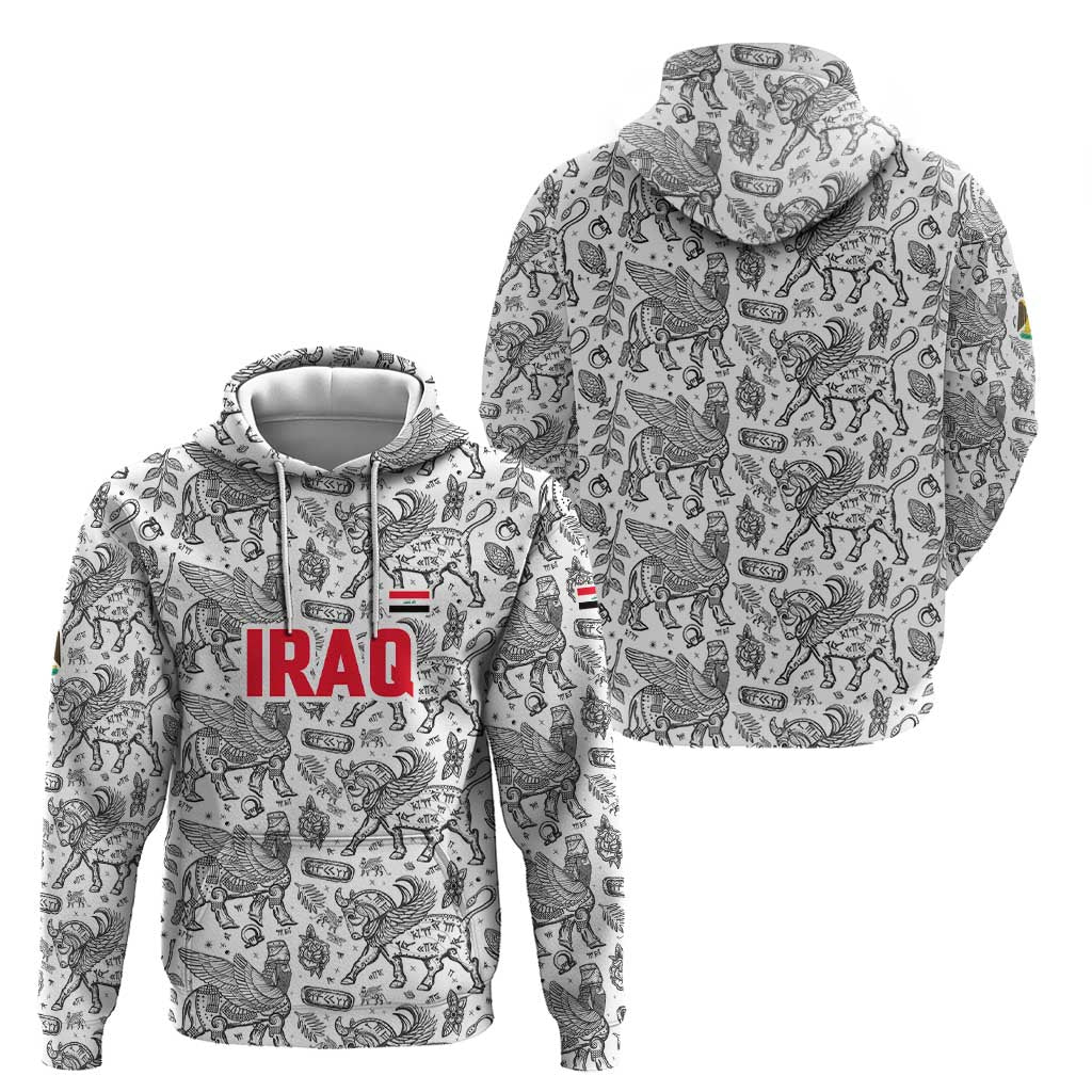Iraq Ancient Mesopotamian Lamassu Hoodie with Mythical Motif Design TS04