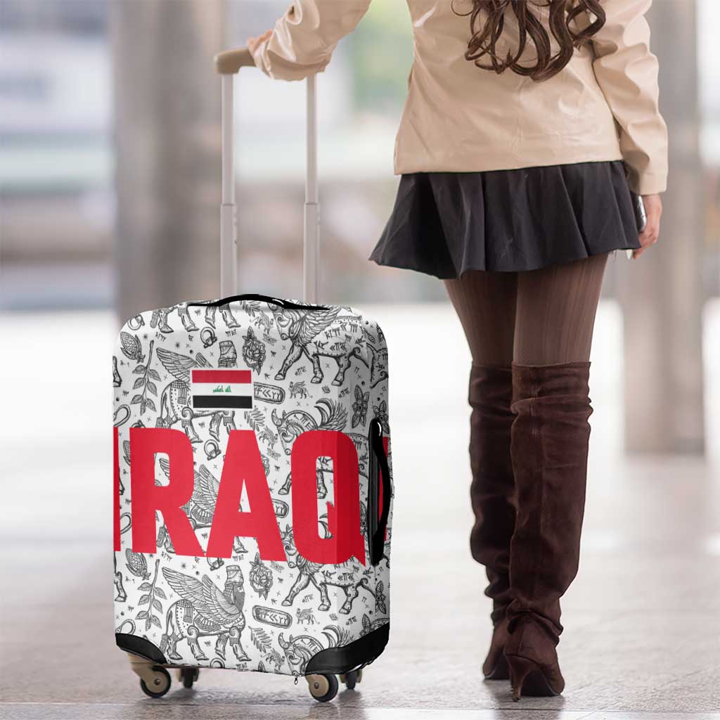 Iraq Ancient Mesopotamian Lamassu Luggage Cover with Mythical Motif Design TS04