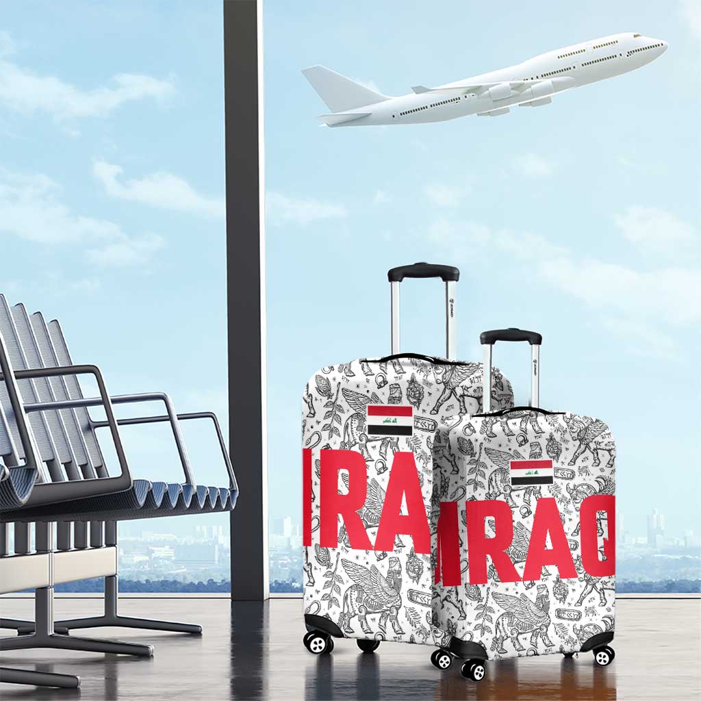 Iraq Ancient Mesopotamian Lamassu Luggage Cover with Mythical Motif Design TS04