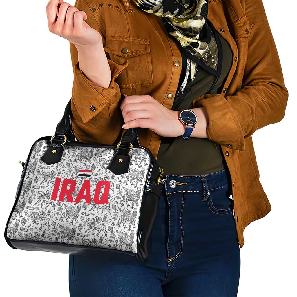 Iraq Ancient Mesopotamian Lamassu Shoulder Handbag with Mythical Motif Design TS04