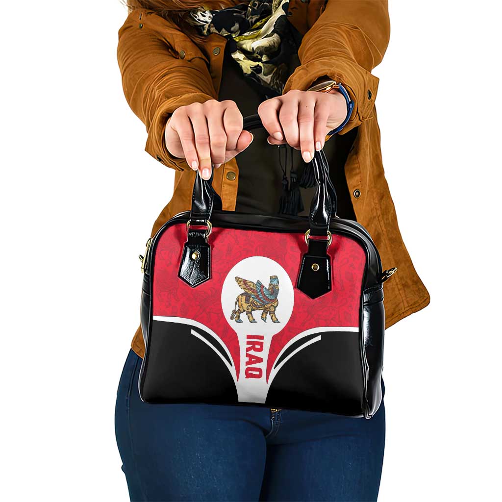 Iraq Shoulder Handbag with Lamassu Mythical Creature and National Map Design TS04