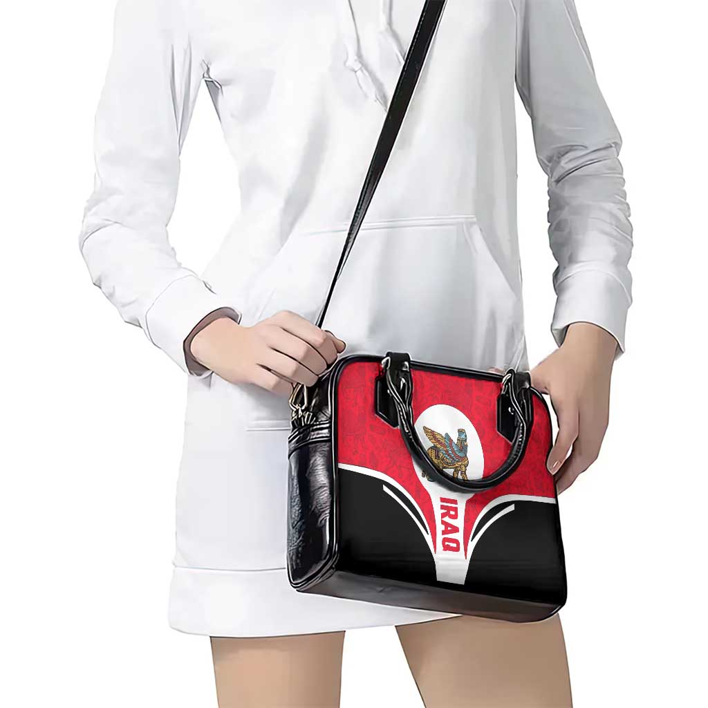 Iraq Shoulder Handbag with Lamassu Mythical Creature and National Map Design TS04