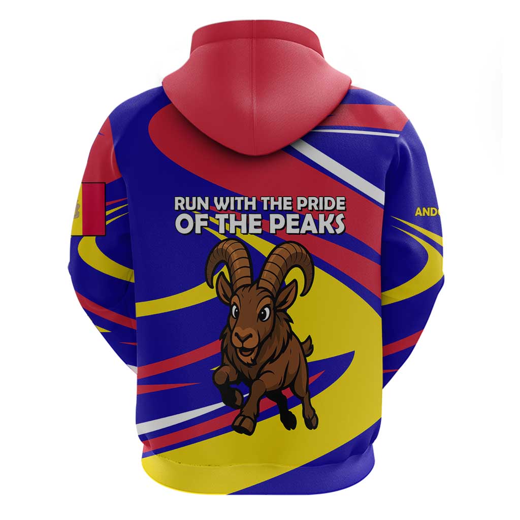 Andorra Hoodie with Cartoon Ibex and Swirl Stripe Design TS04