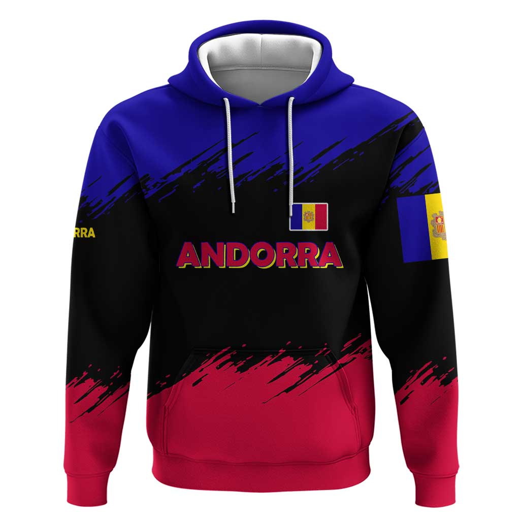Andorra Hoodie with Eagle Eyes and Paint Stroke Design TS04