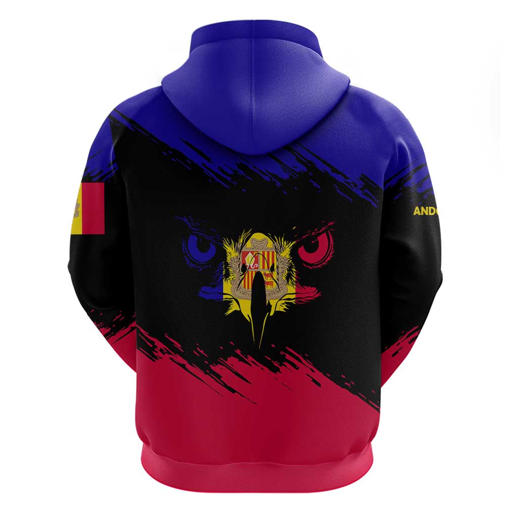 Andorra Hoodie with Eagle Eyes and Paint Stroke Design TS04