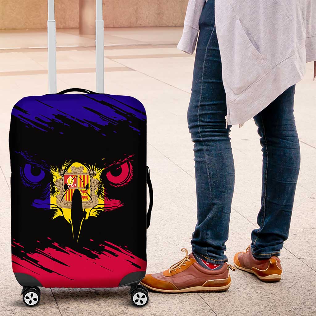 Andorra Luggage Cover with Eagle Eyes and Paint Stroke Design TS04