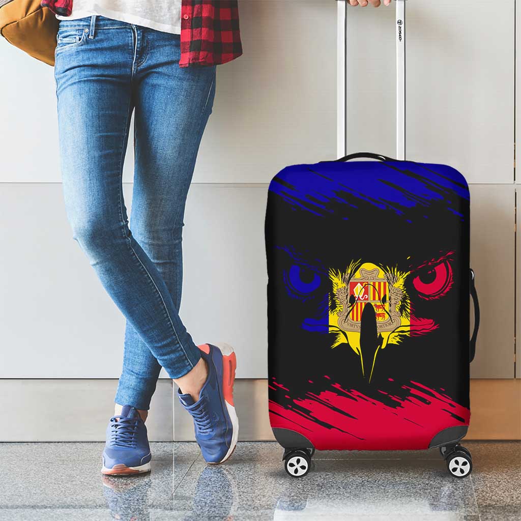 Andorra Luggage Cover with Eagle Eyes and Paint Stroke Design TS04