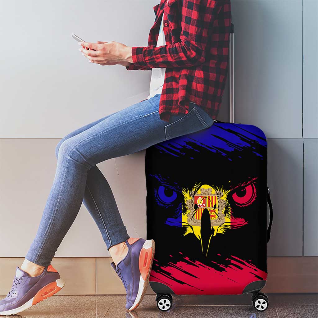 Andorra Luggage Cover with Eagle Eyes and Paint Stroke Design TS04