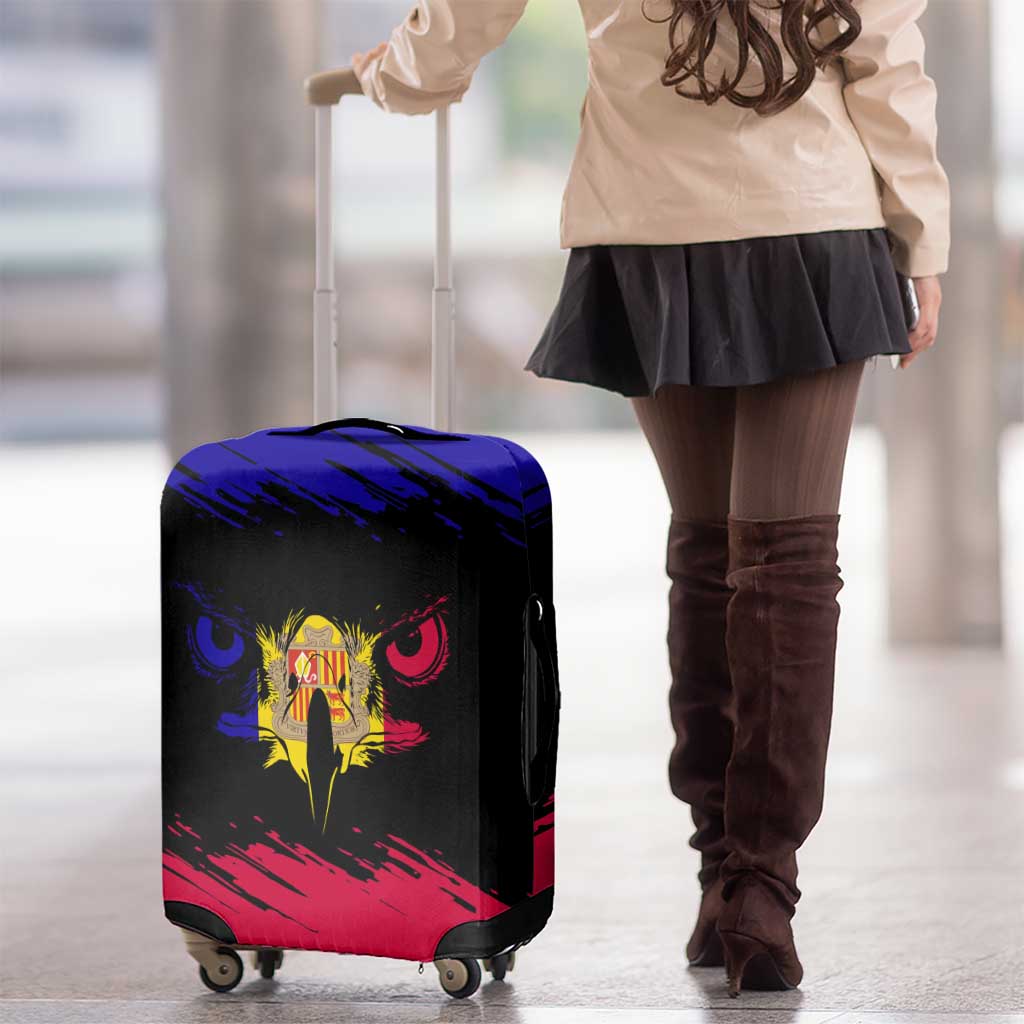 Andorra Luggage Cover with Eagle Eyes and Paint Stroke Design TS04