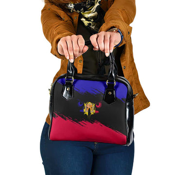 Andorra Shoulder Handbag with Eagle Eyes and Paint Stroke Design TS04
