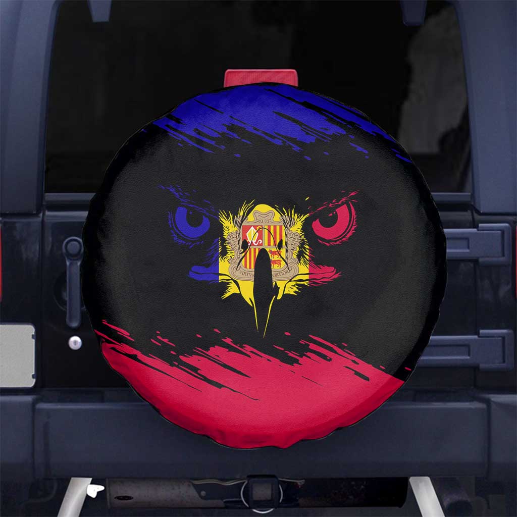 Andorra Spare Tire Cover with Eagle Eyes and Paint Stroke Design TS04