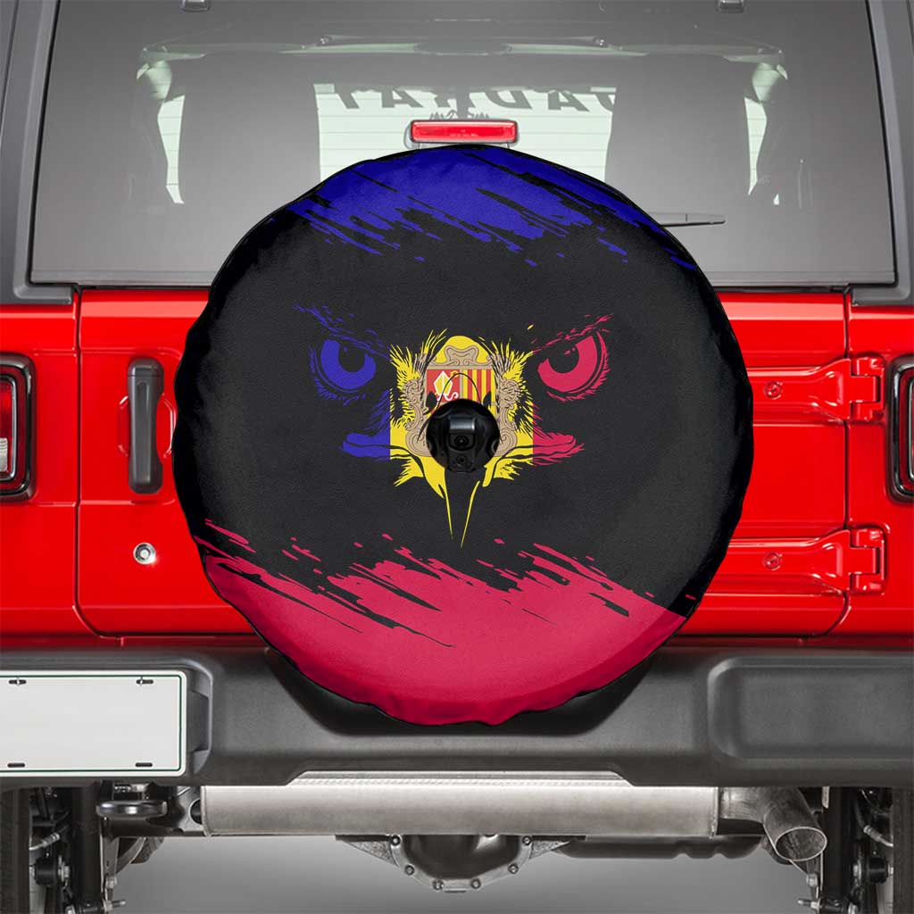 Andorra Spare Tire Cover with Eagle Eyes and Paint Stroke Design TS04
