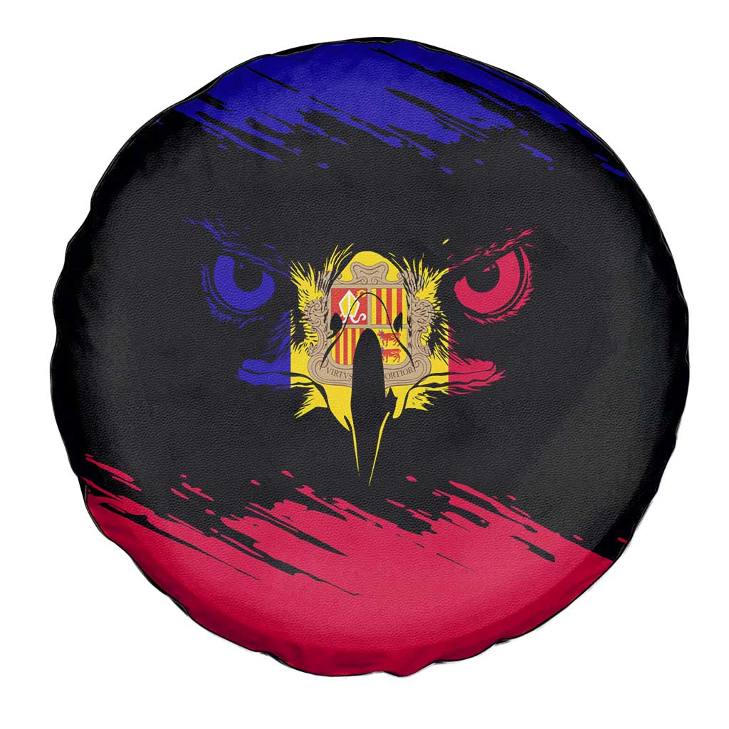 Andorra Spare Tire Cover with Eagle Eyes and Paint Stroke Design TS04