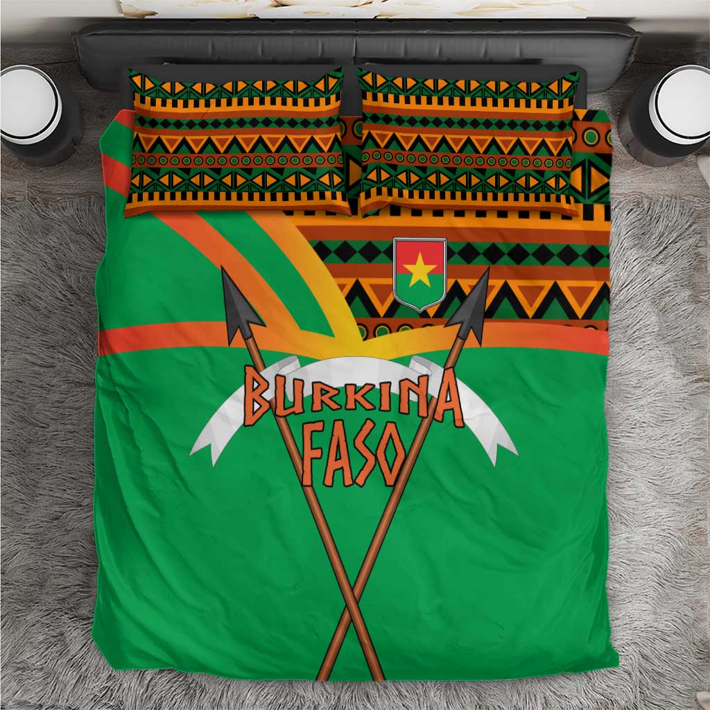 Burkina Faso Heritage Bedding Set Tribal Spears and National Emblem TS04