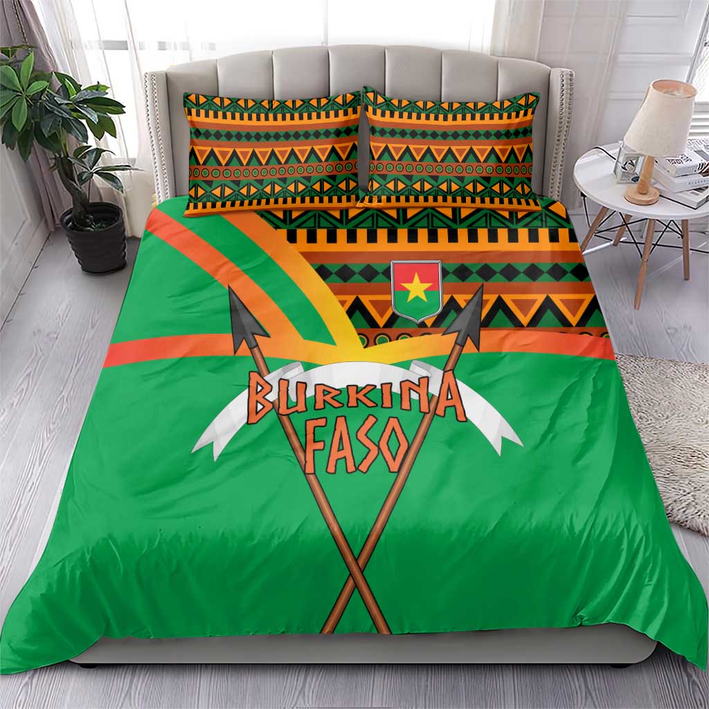 Burkina Faso Heritage Bedding Set Tribal Spears and National Emblem TS04