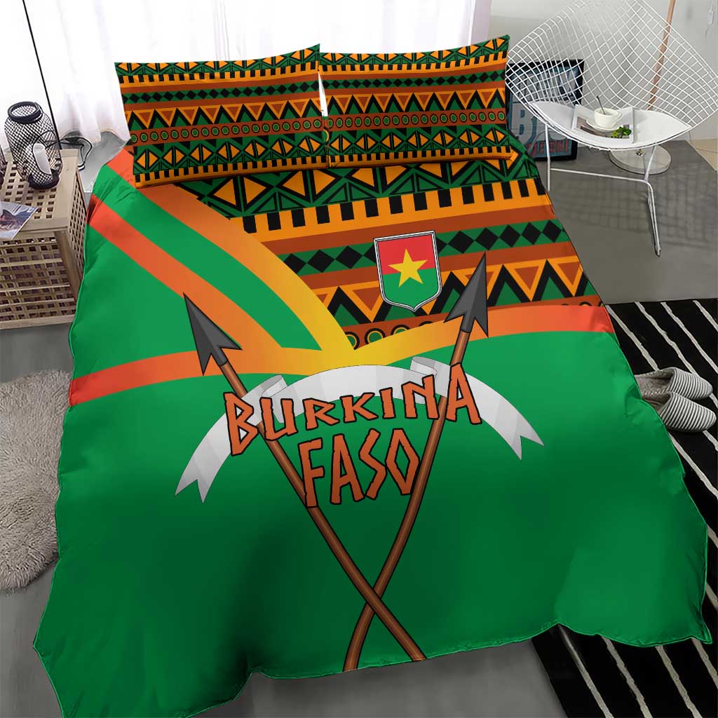 Burkina Faso Heritage Bedding Set Tribal Spears and National Emblem TS04