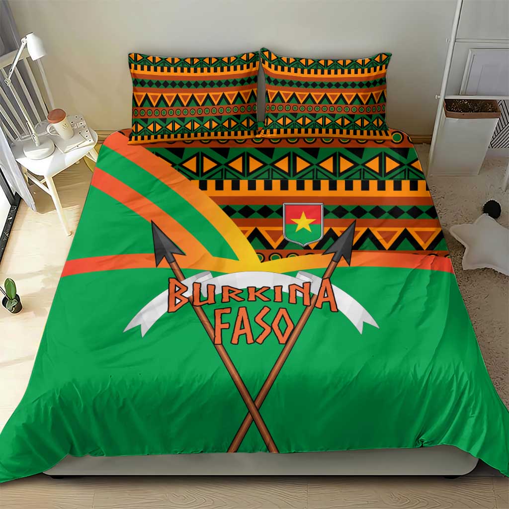 Burkina Faso Heritage Bedding Set Tribal Spears and National Emblem TS04