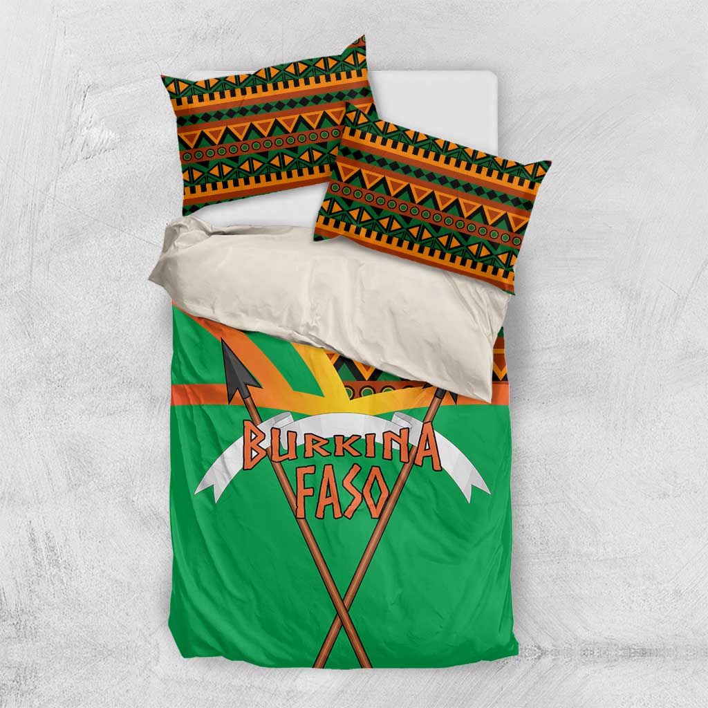 Burkina Faso Heritage Bedding Set Tribal Spears and National Emblem TS04
