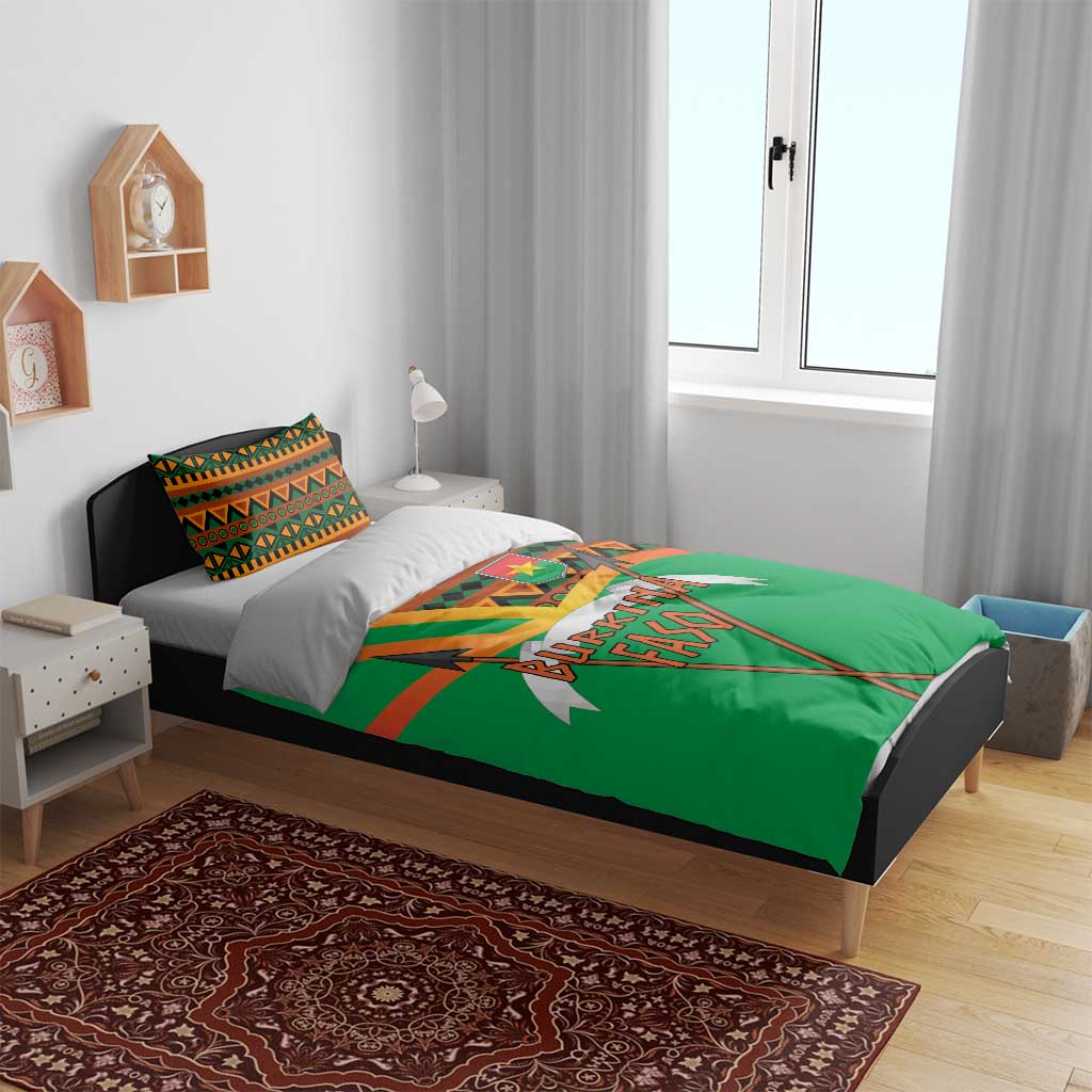 Burkina Faso Heritage Bedding Set Tribal Spears and National Emblem TS04