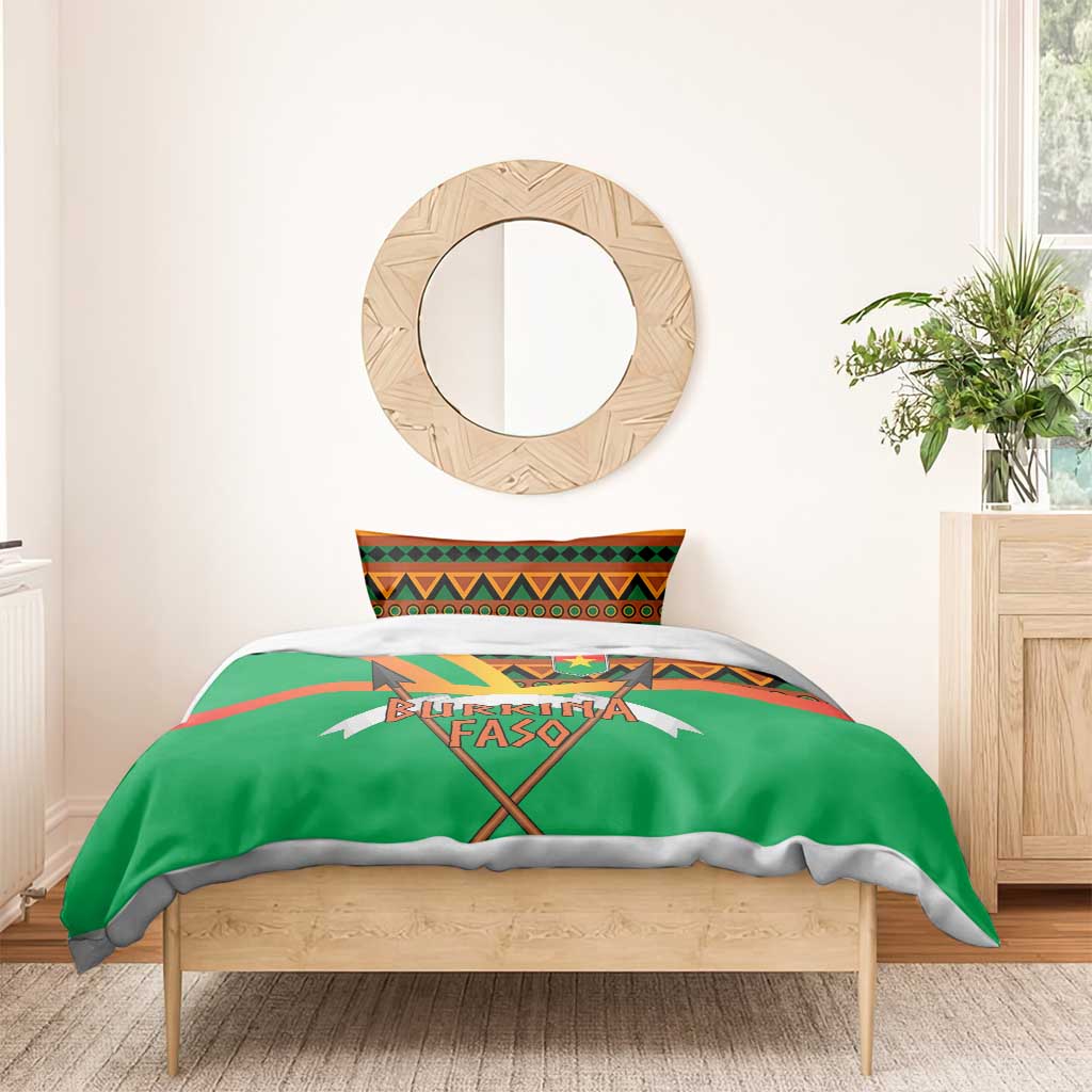 Burkina Faso Heritage Bedding Set Tribal Spears and National Emblem TS04